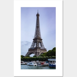 Parisian Elegance: A Sunset View of the Eiffel Tower Posters and Art